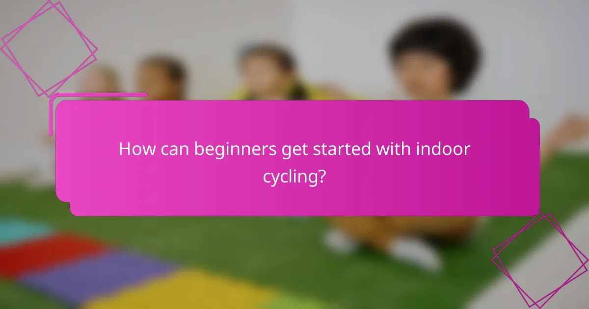 How can beginners get started with indoor cycling?