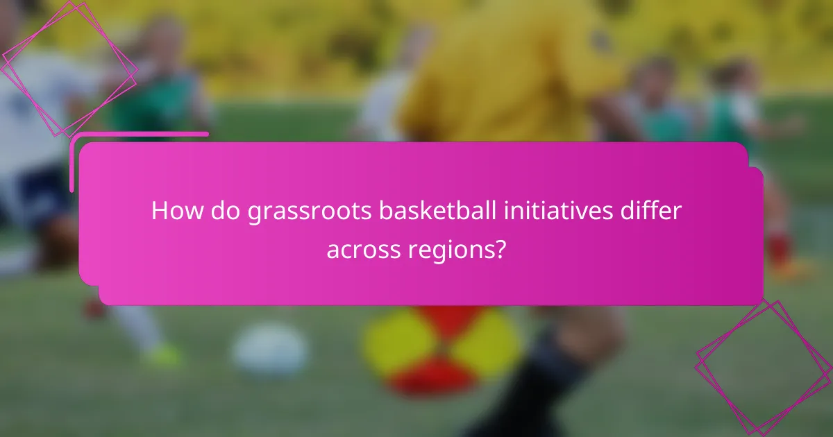 How do grassroots basketball initiatives differ across regions?