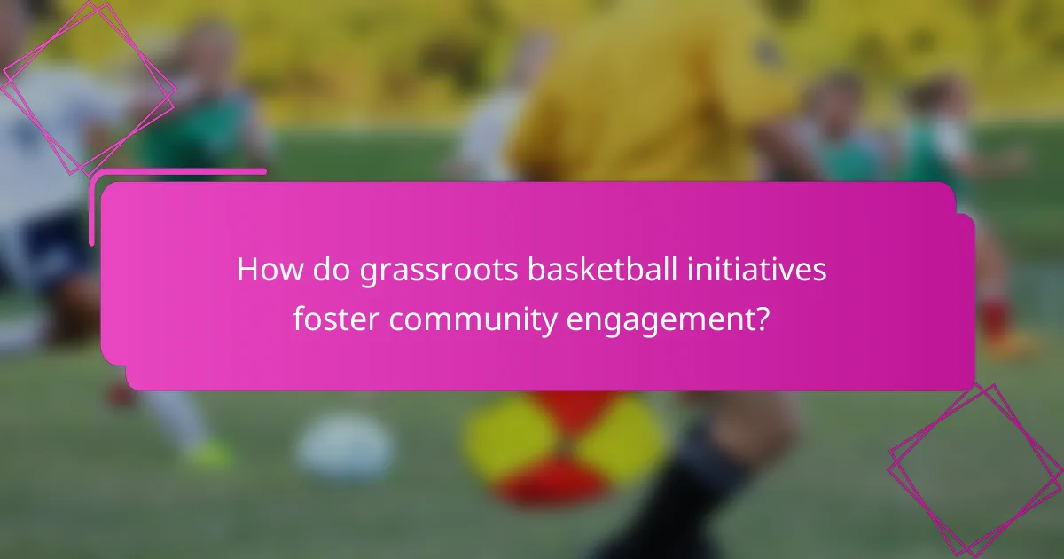 How do grassroots basketball initiatives foster community engagement?
