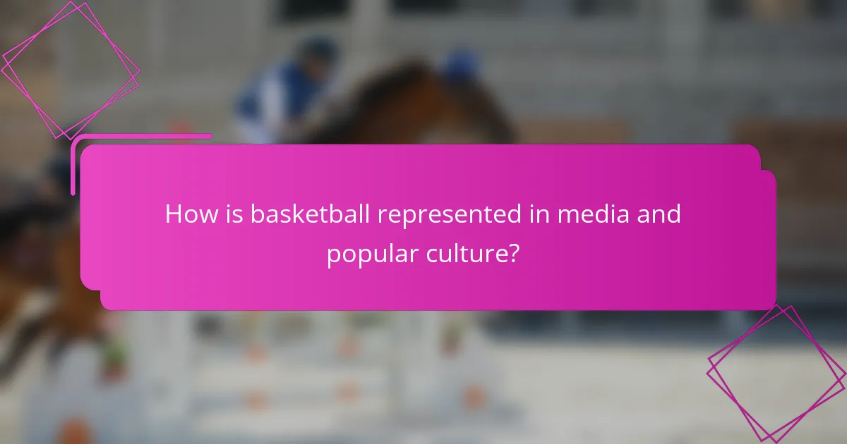 How is basketball represented in media and popular culture?