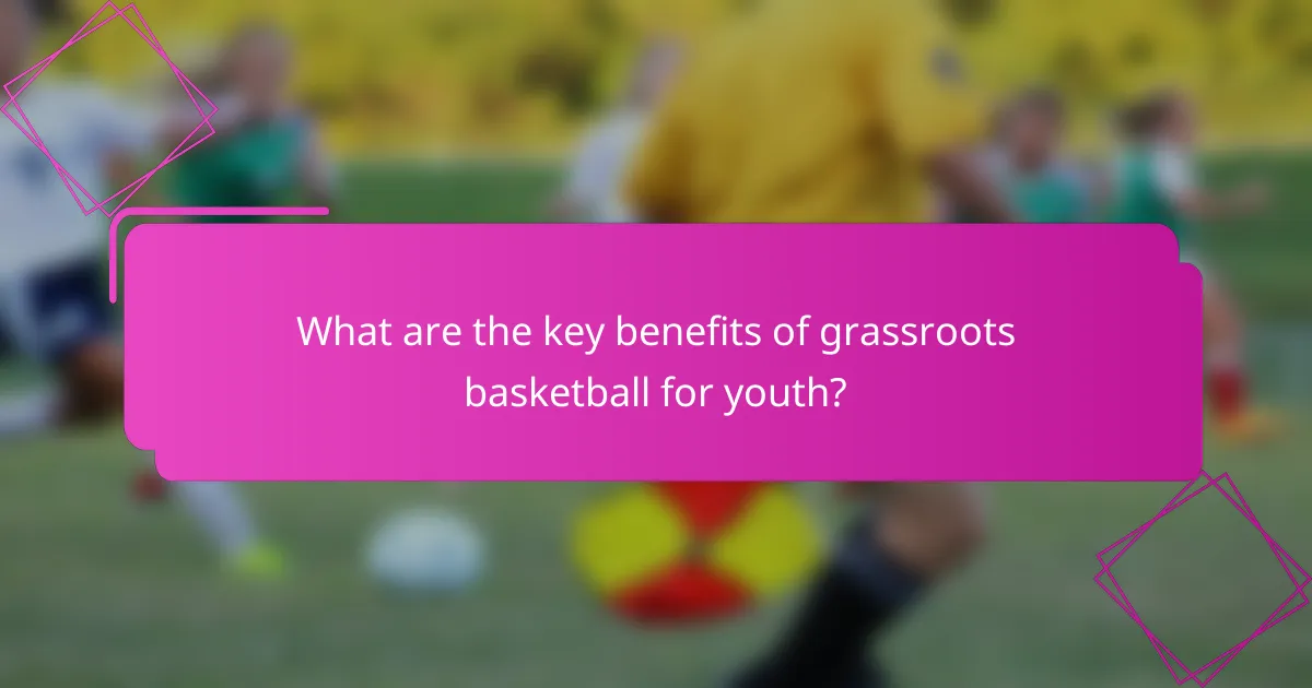 What are the key benefits of grassroots basketball for youth?