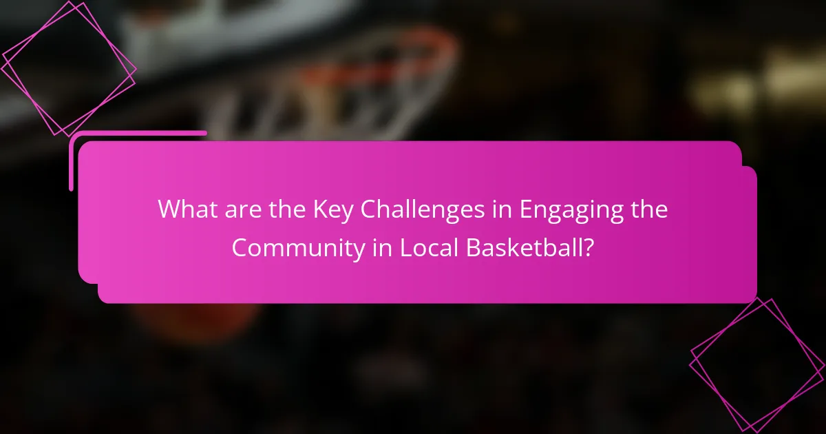 What are the Key Challenges in Engaging the Community in Local Basketball?