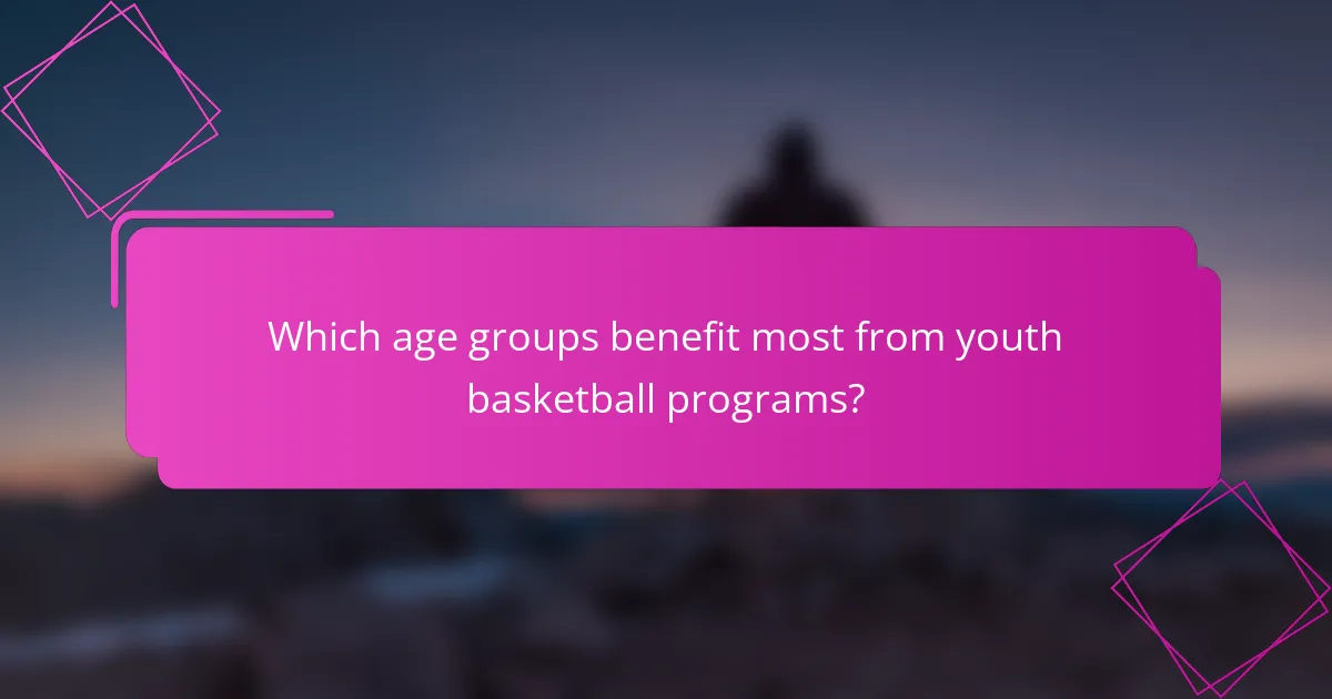 Which age groups benefit most from youth basketball programs?