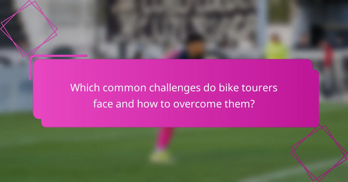 Which common challenges do bike tourers face and how to overcome them?