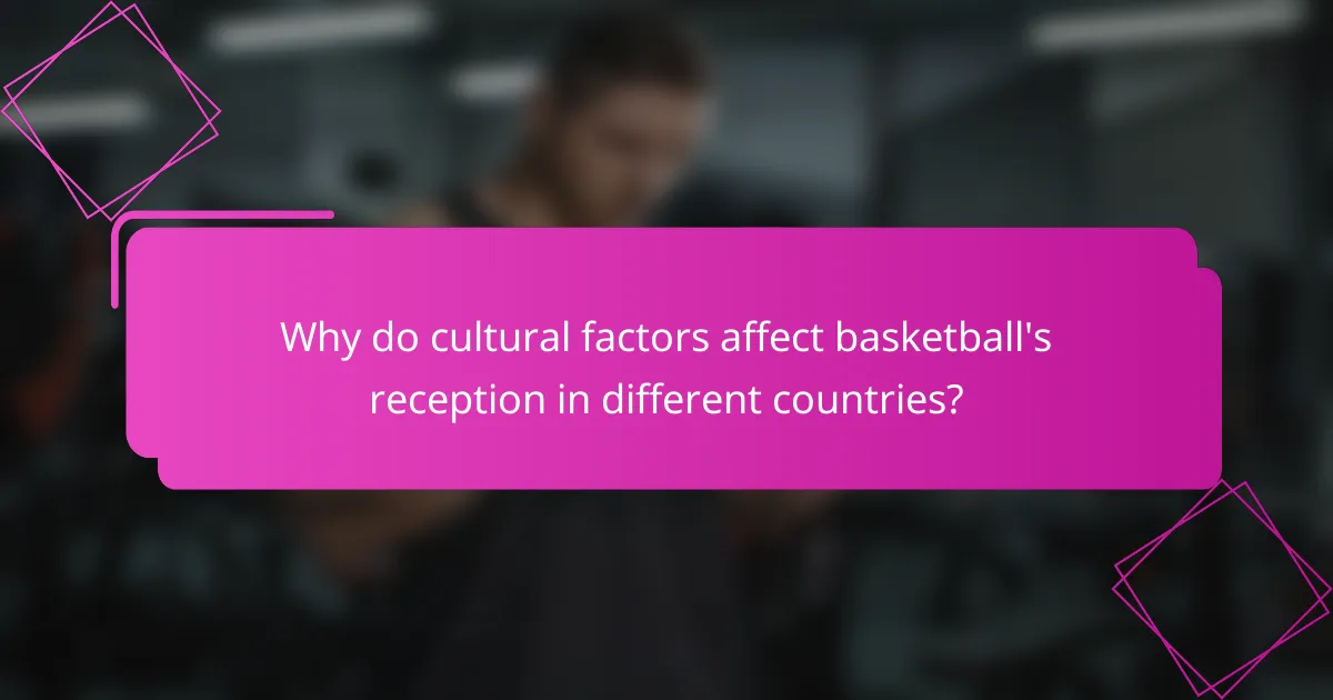 Why do cultural factors affect basketball's reception in different countries?